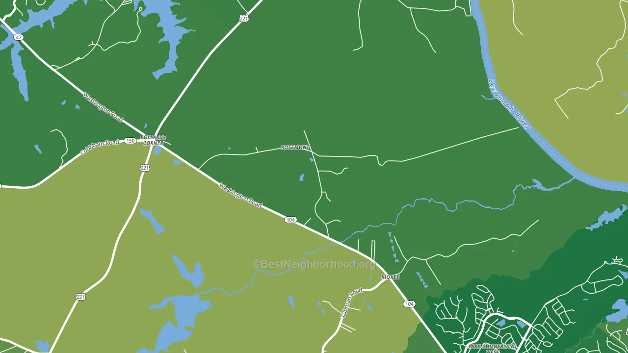 Rosemont, GA block-group voter-turnout map