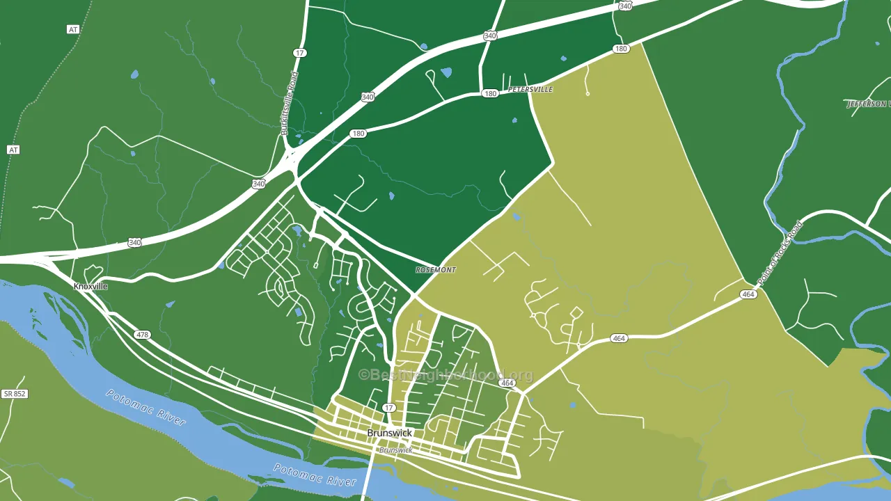 Rosemont, MD block-group voter-turnout map