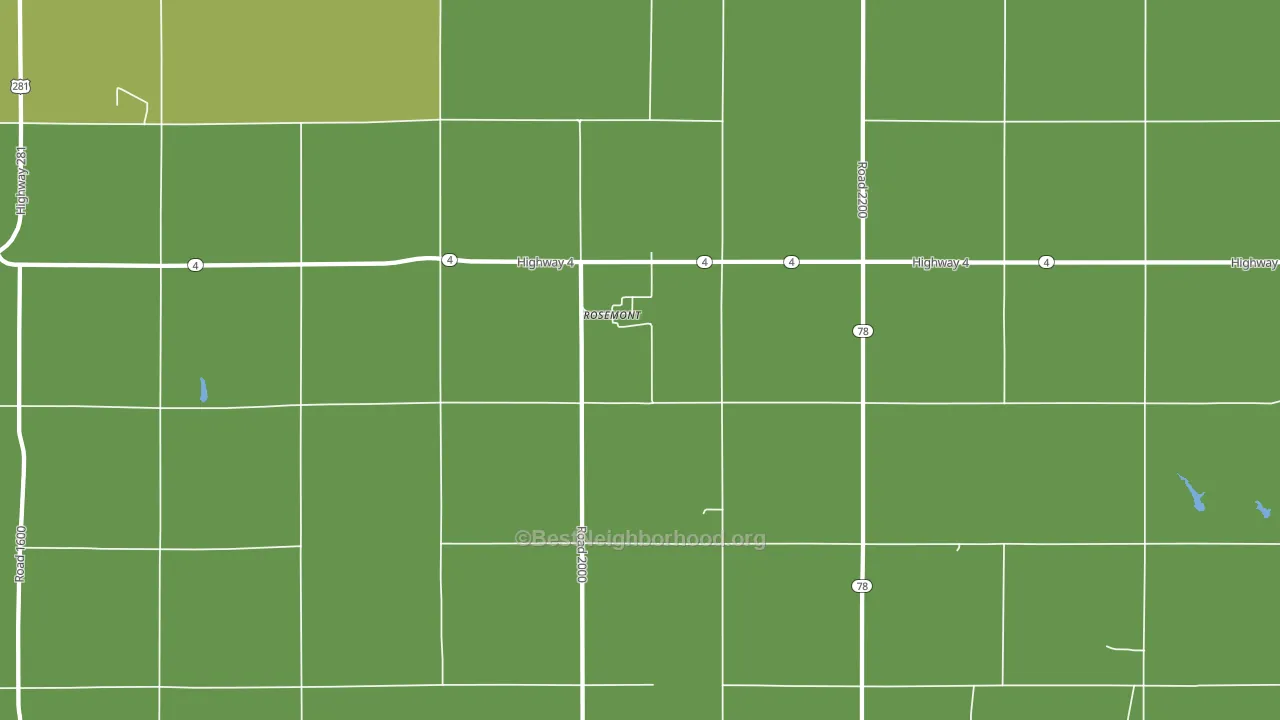 Rosemont, NE block-group voter-turnout map