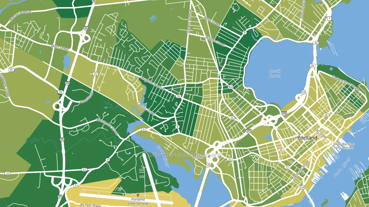 Rosemont, Portland, ME block-group voter-turnout map
