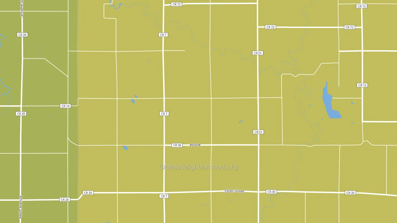 Rosen, MN block-group voter-turnout map