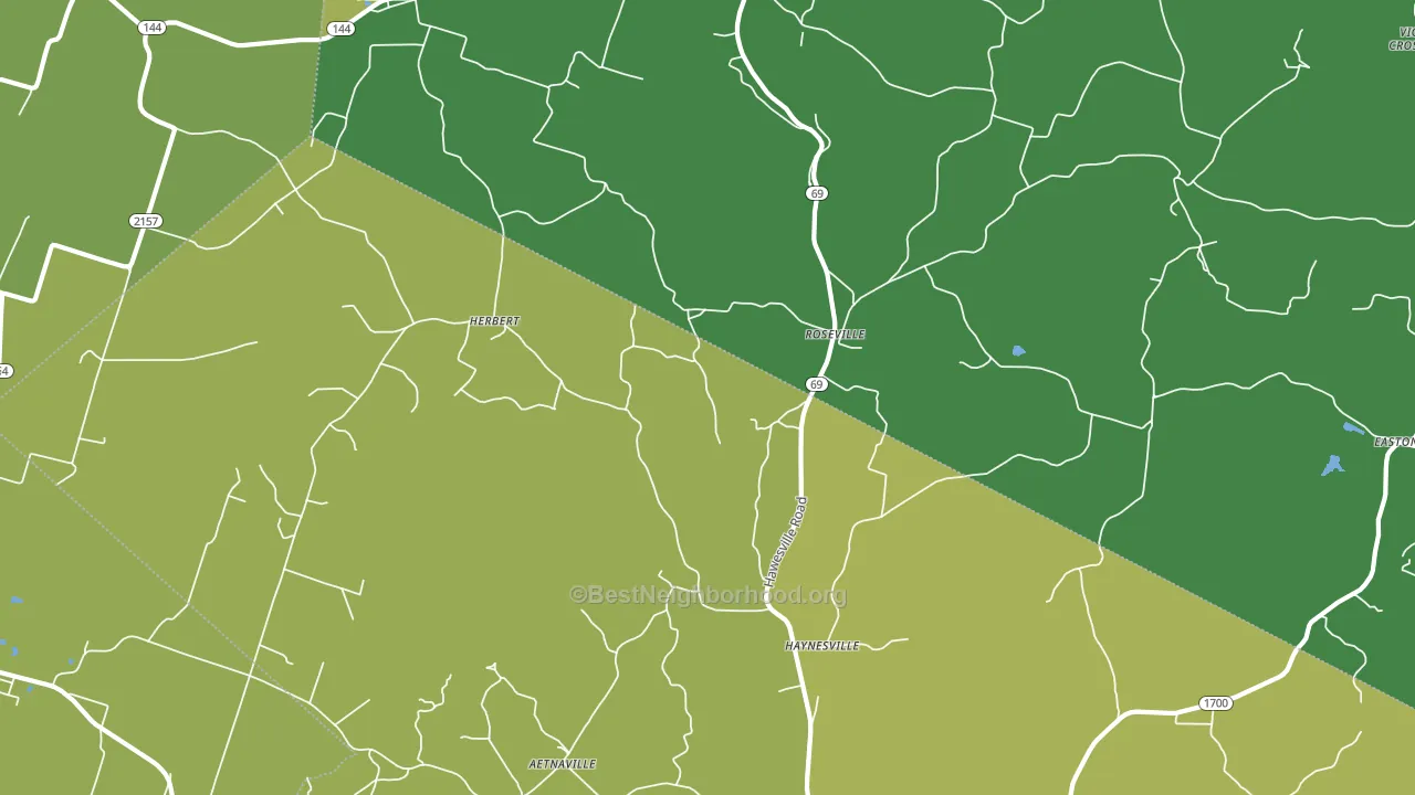 Roseville, KY block-group voter-turnout map