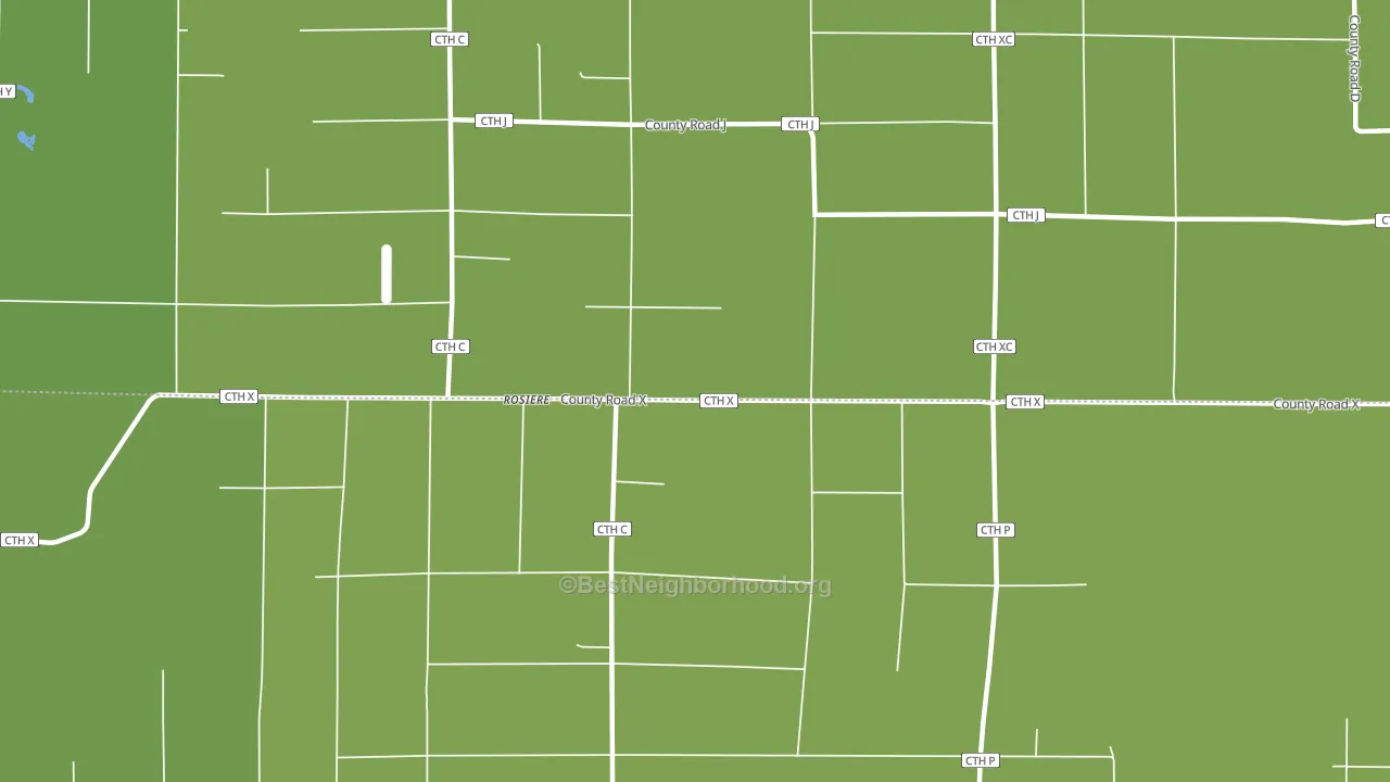 Rosiere, WI block-group voter-turnout map