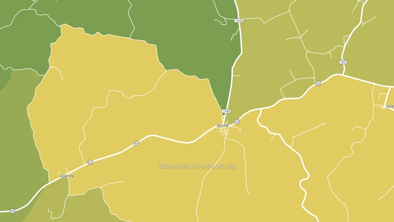 Rosine, KY block-group voter-turnout map