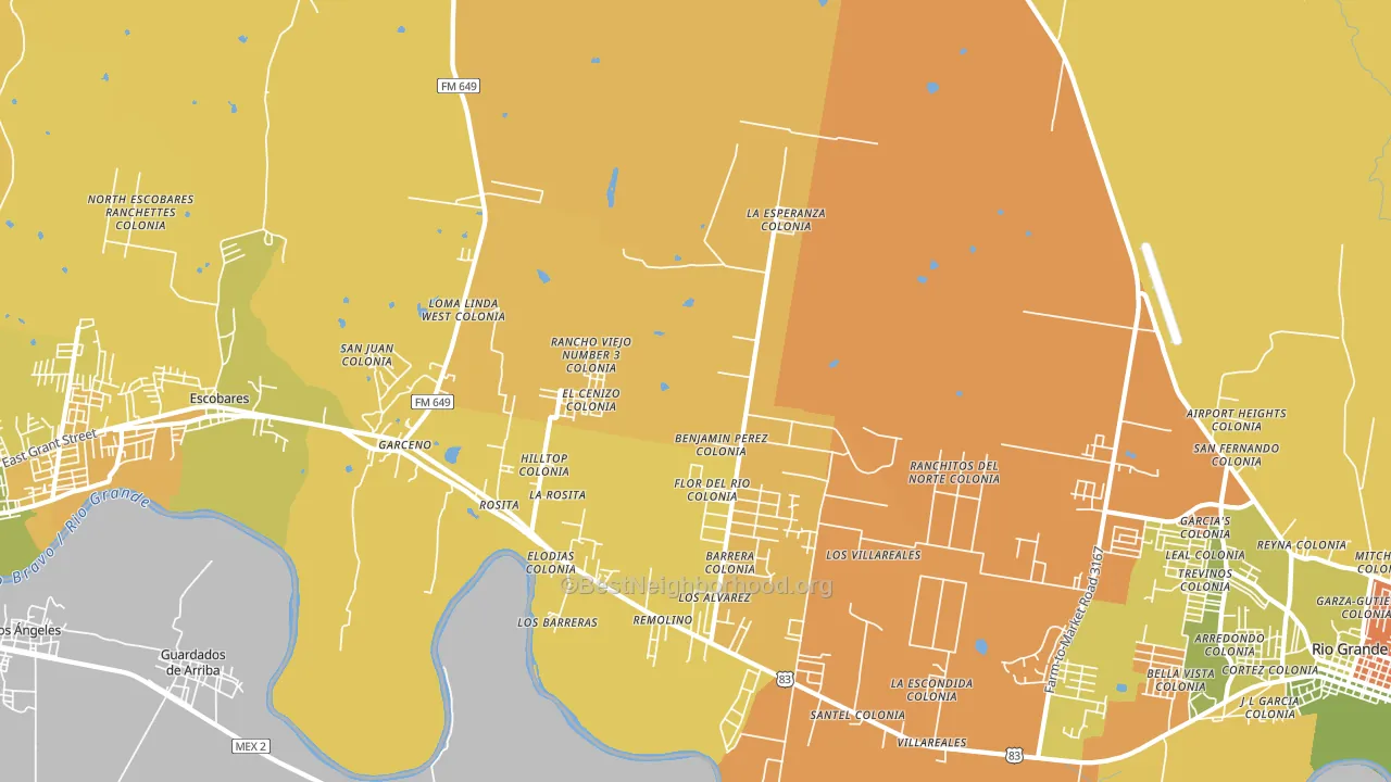 Rosita, TX block-group voter-turnout map