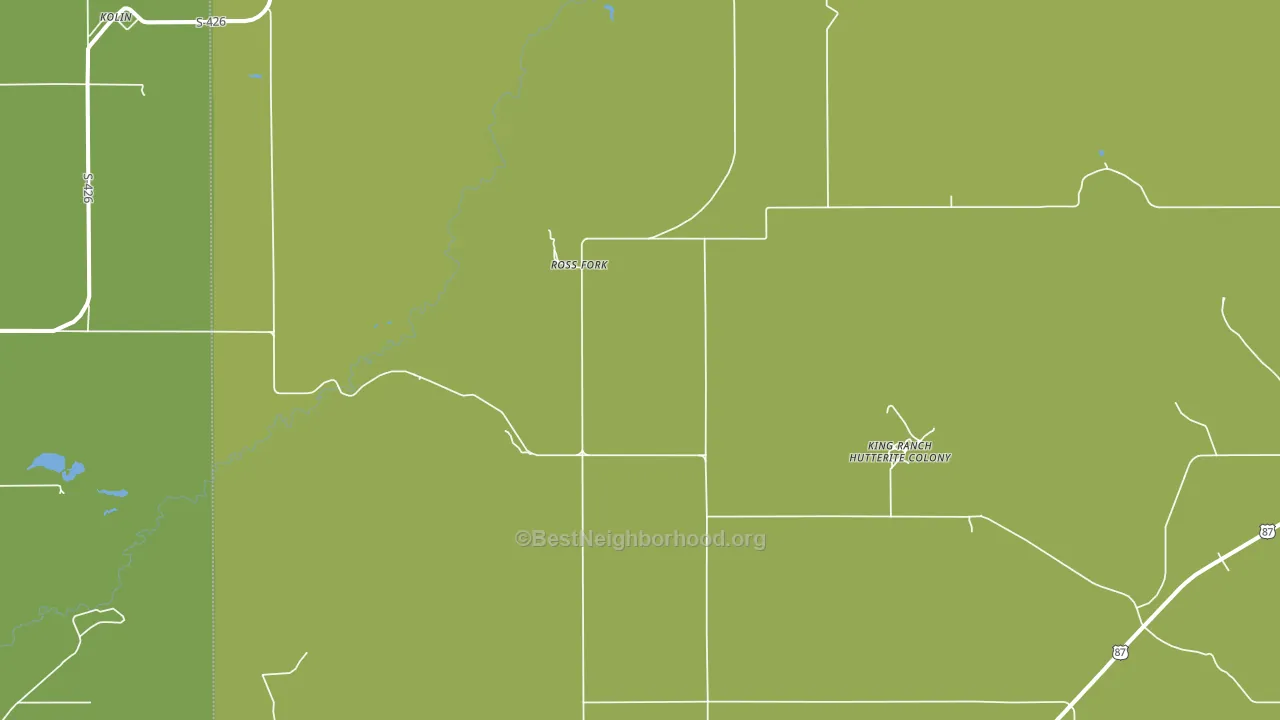 Ross Fork, MT block-group voter-turnout map