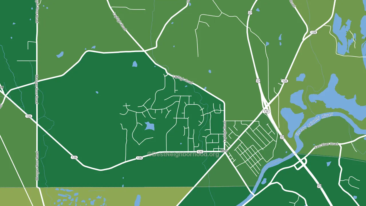 Ross, OH block-group voter-turnout map