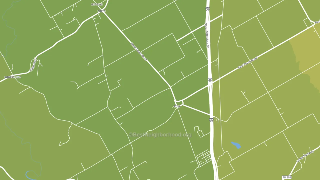 Ross, TX block-group voter-turnout map