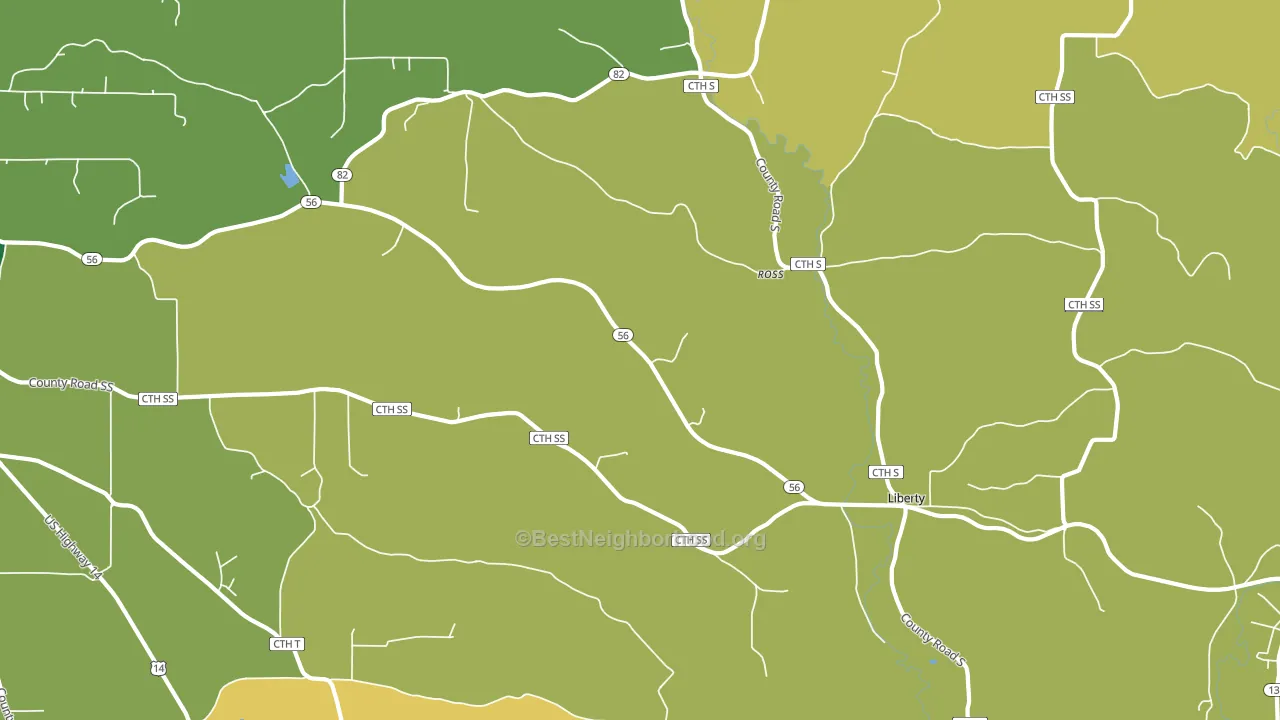 Ross, WI block-group voter-turnout map