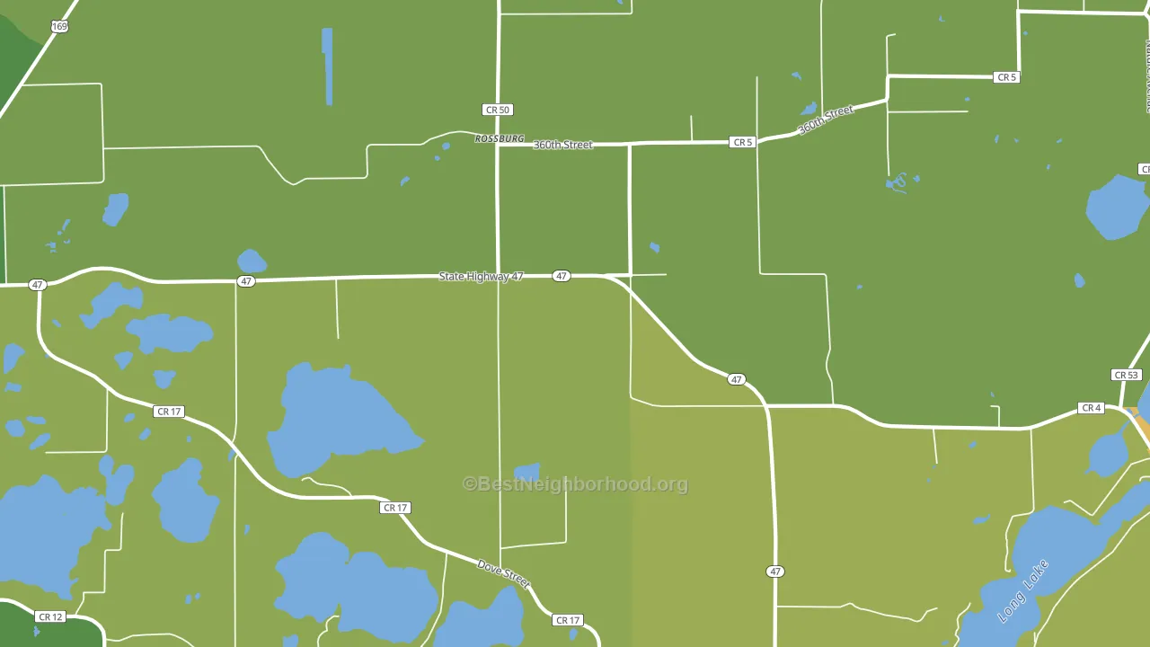 Rossburg, MN block-group voter-turnout map