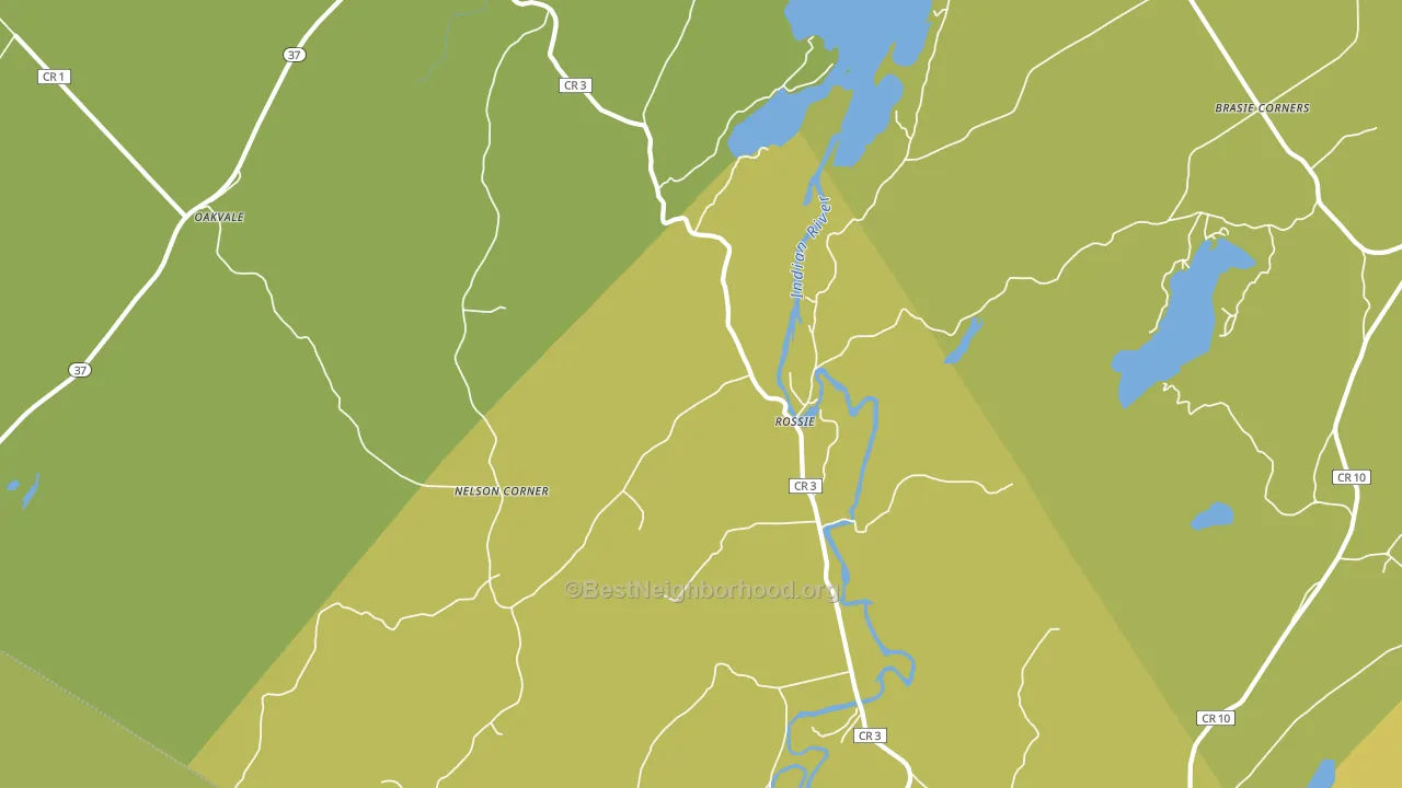 Rossie, NY block-group voter-turnout map
