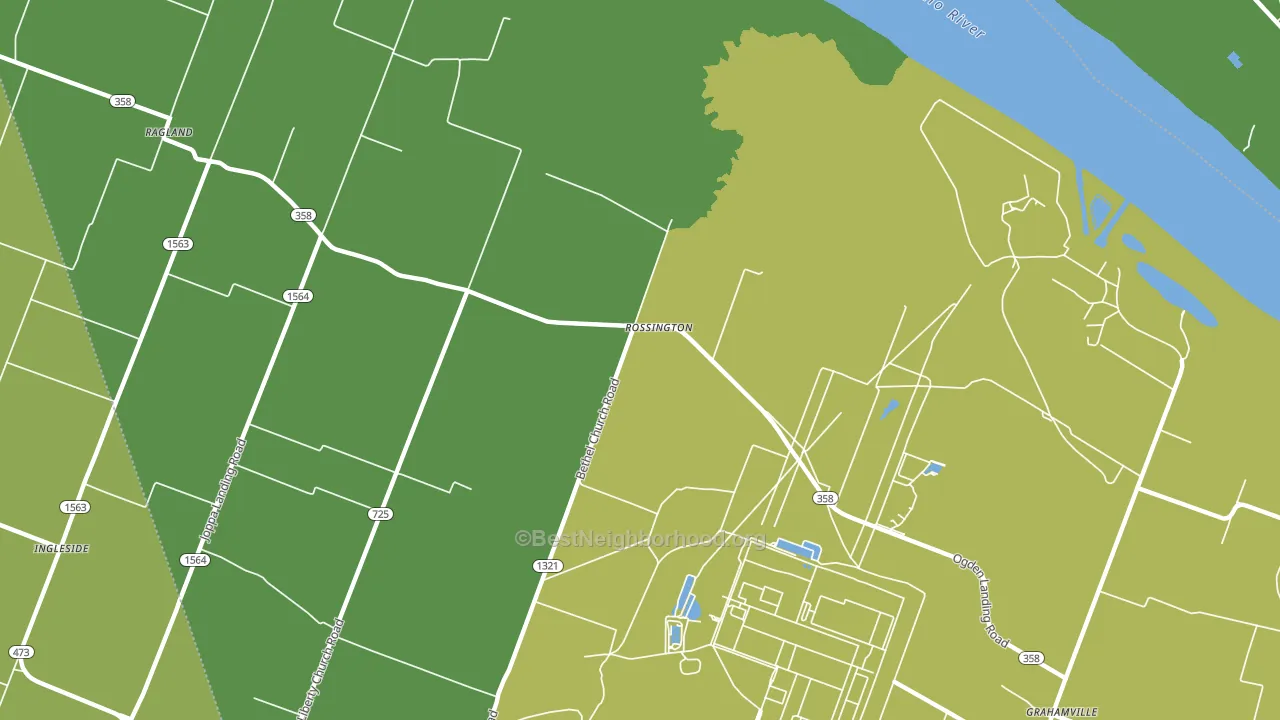 Rossington, KY block-group voter-turnout map