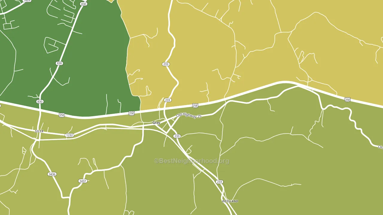 Rossland, KY block-group voter-turnout map