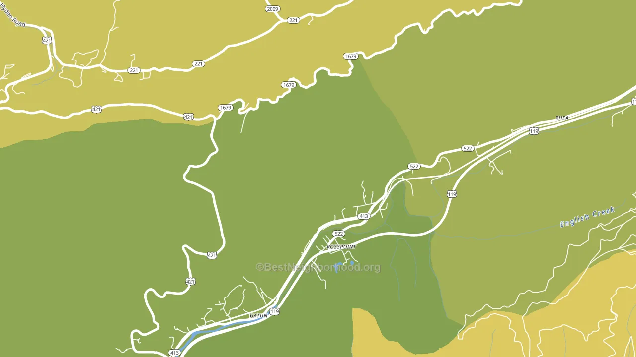 Rosspoint, KY block-group voter-turnout map
