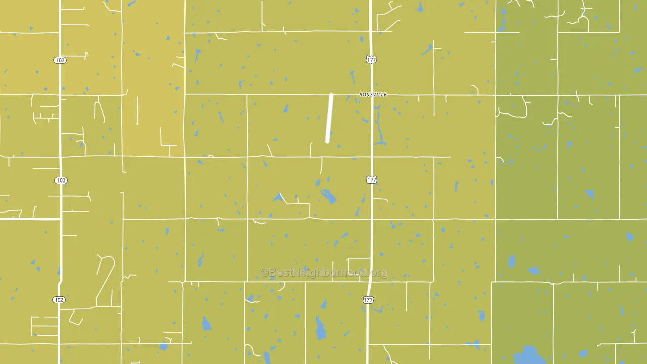 Rossville, OK block-group voter-turnout map