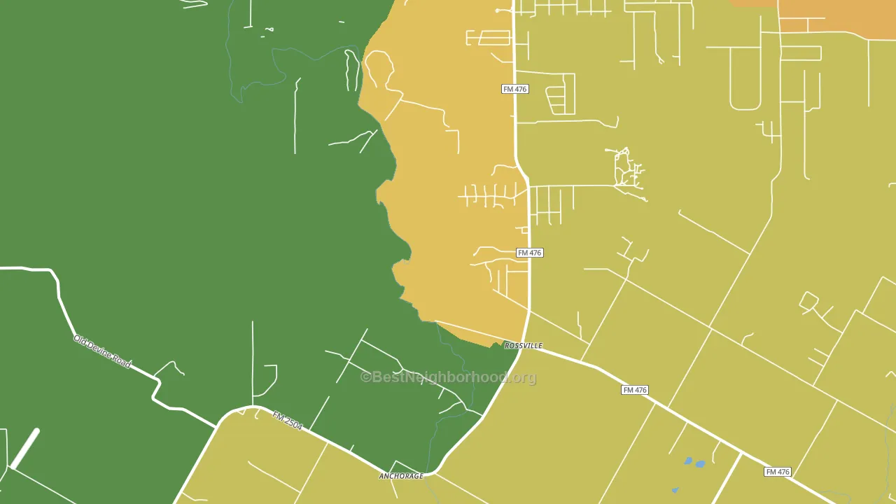 Rossville, TX block-group voter-turnout map