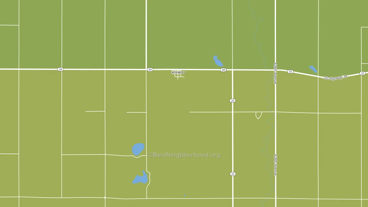 Roswell, SD block-group voter-turnout map