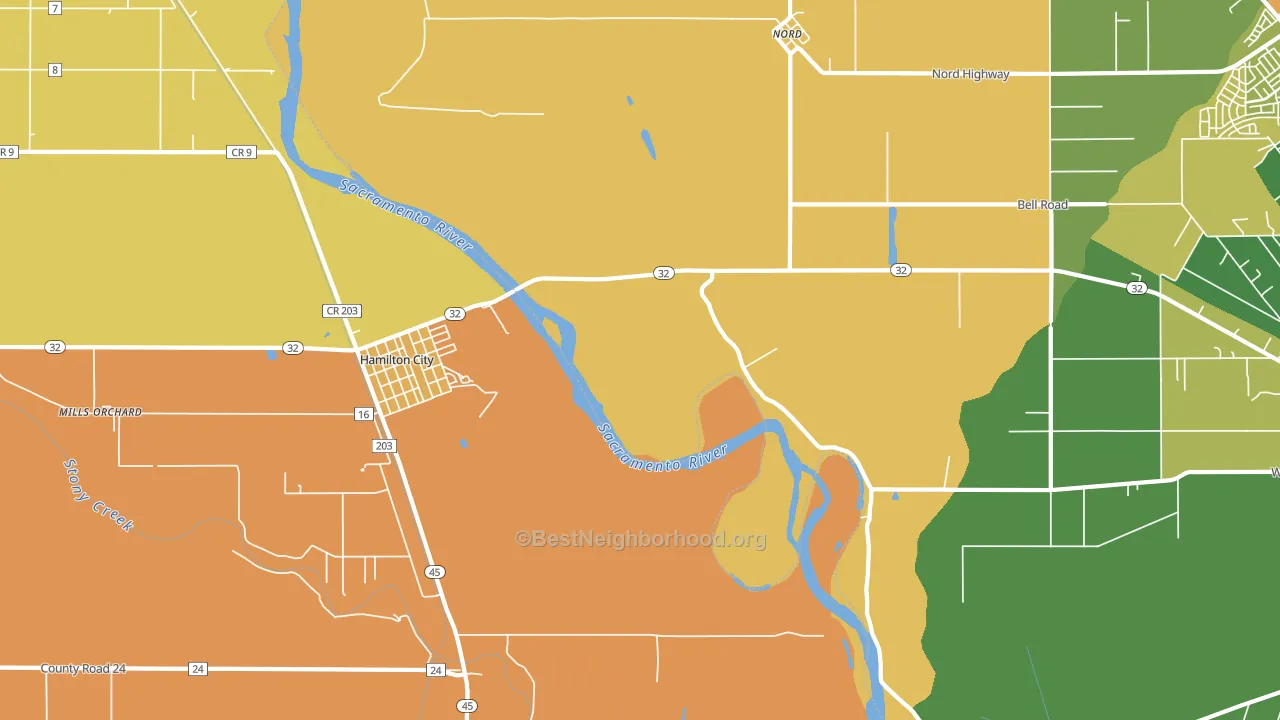 Rotavele, CA block-group voter-turnout map