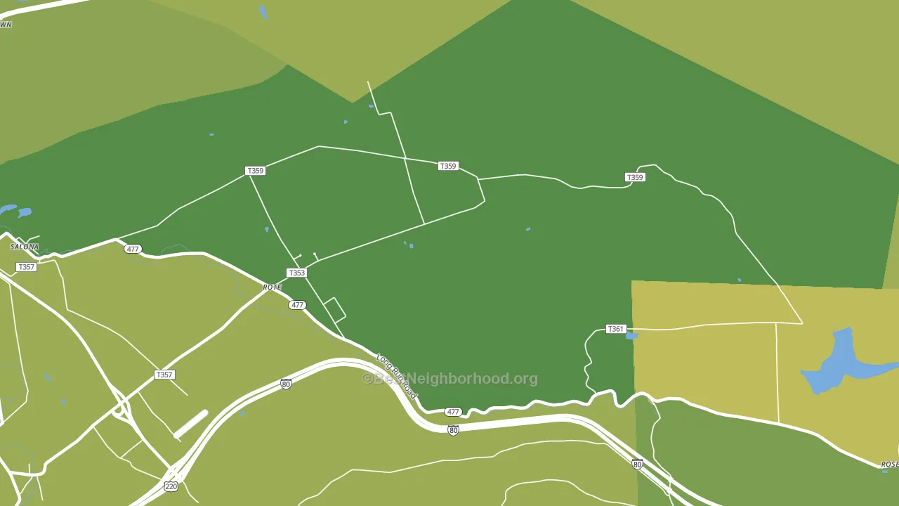Rote, PA block-group voter-turnout map