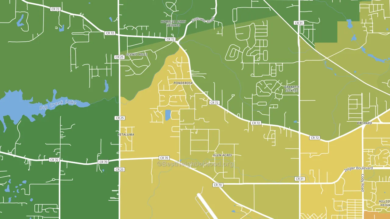 Rothfield, Semmes, AL block-group voter-turnout map