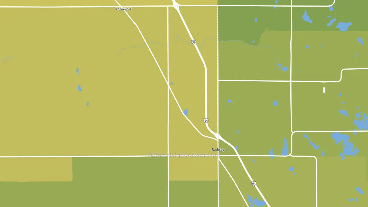 Rothsay, MN block-group voter-turnout map
