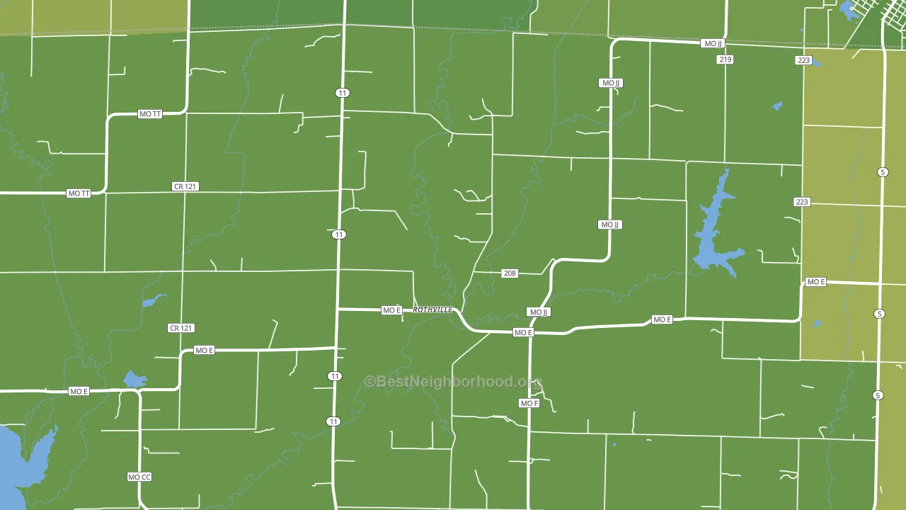 Rothville, MO block-group voter-turnout map