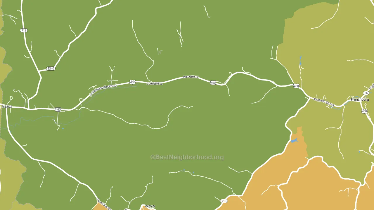 Rothwell, KY block-group voter-turnout map