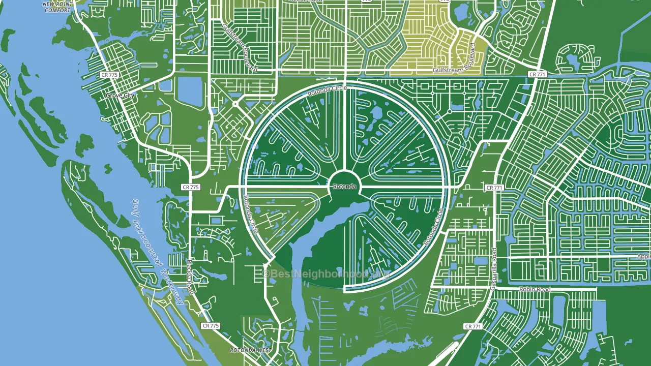 Rotonda, FL block-group voter-turnout map
