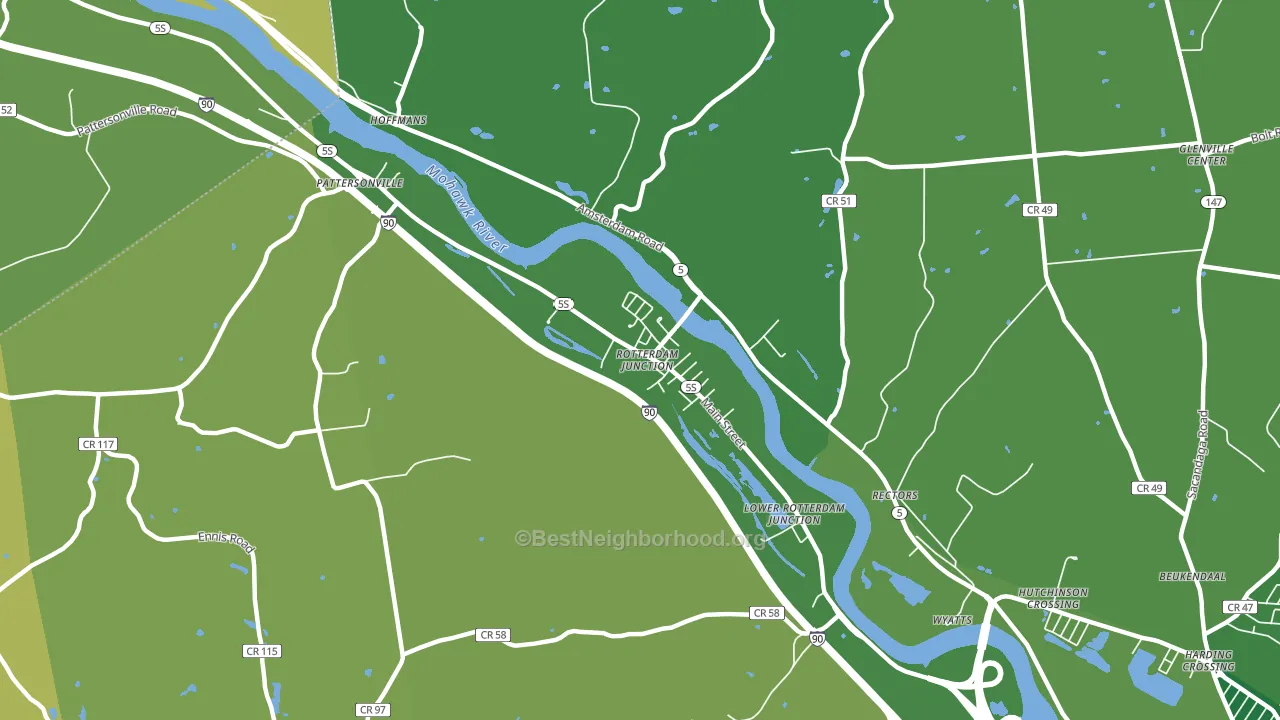 Rotterdam Junction, NY block-group voter-turnout map