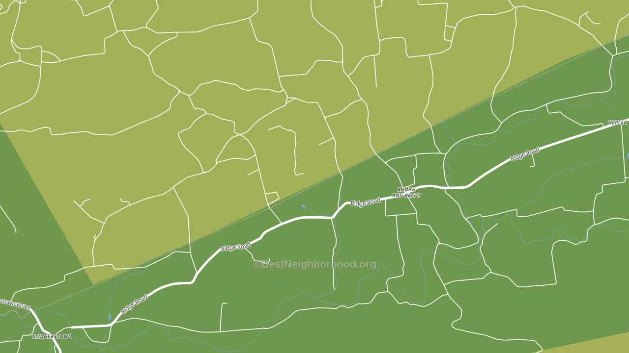 Rough And Ready, PA block-group voter-turnout map