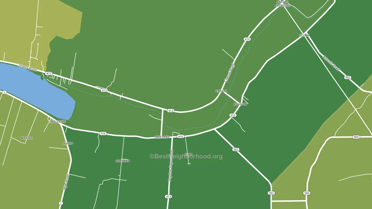 Rougon, LA block-group voter-turnout map