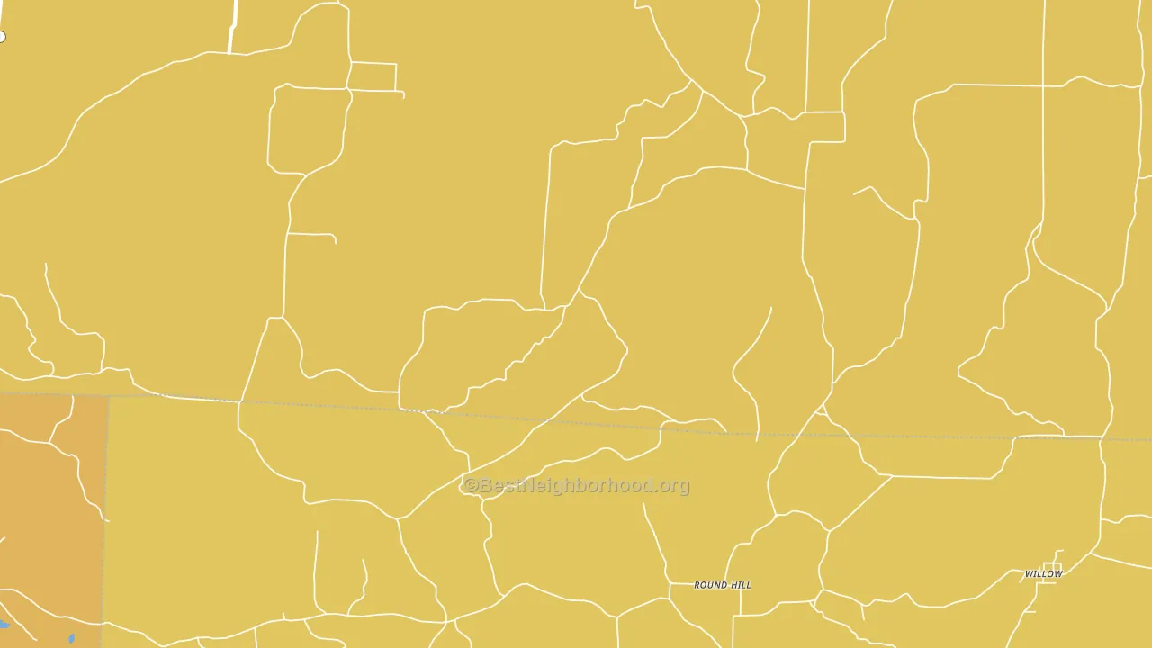 Round Hill, AR block-group voter-turnout map
