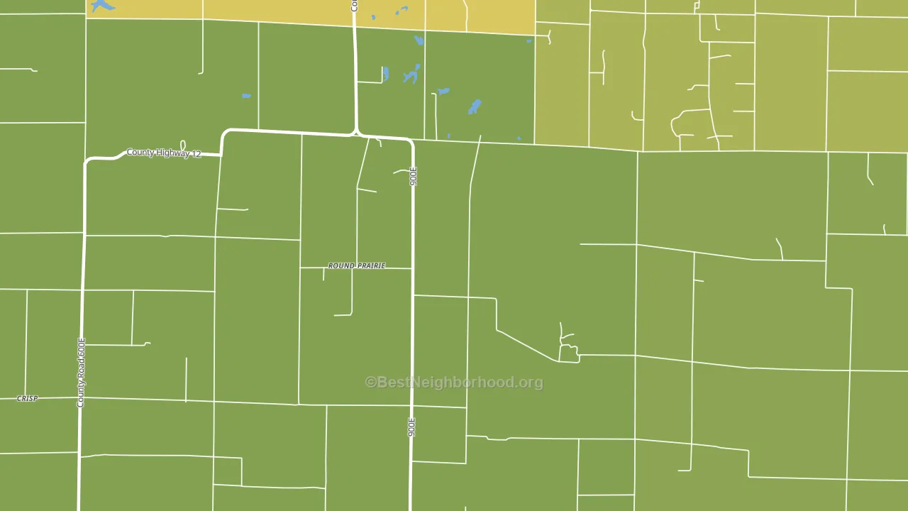 Round Prairie, IL block-group voter-turnout map