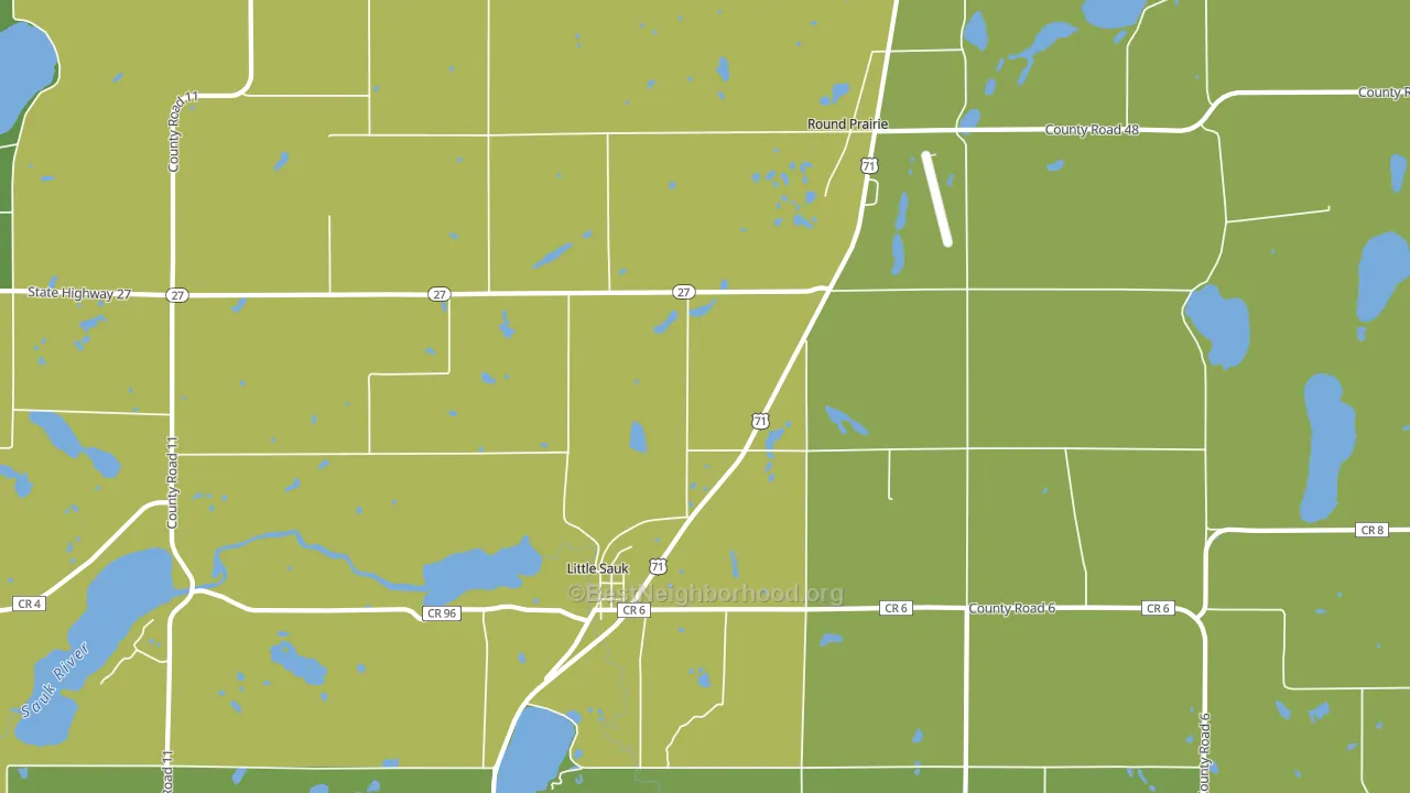 Round Prairie, MN block-group voter-turnout map