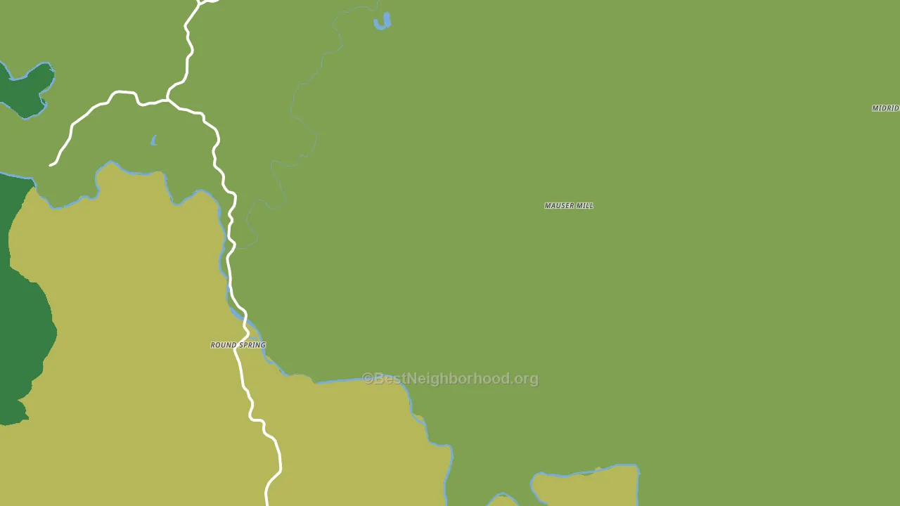 Round Spring, MO block-group voter-turnout map