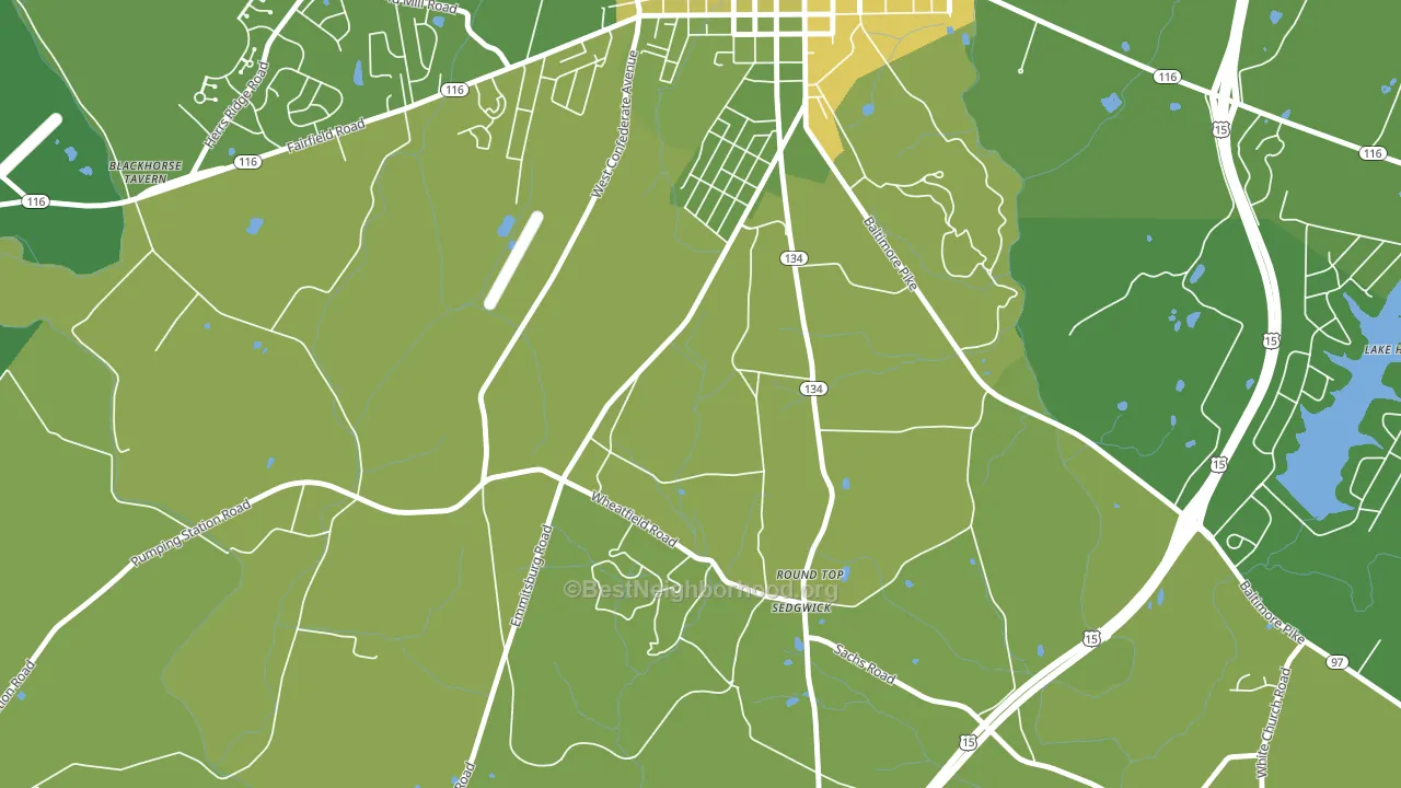 Round Top, PA block-group voter-turnout map