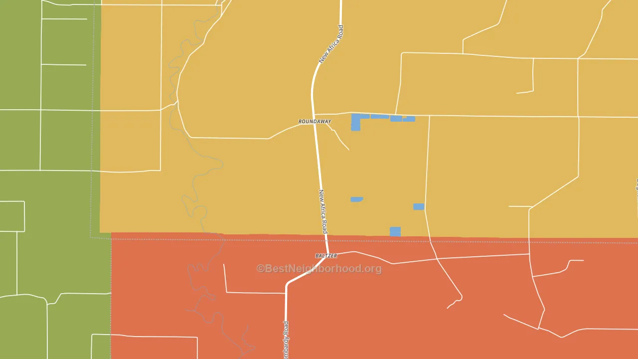 Roundaway, MS block-group voter-turnout map