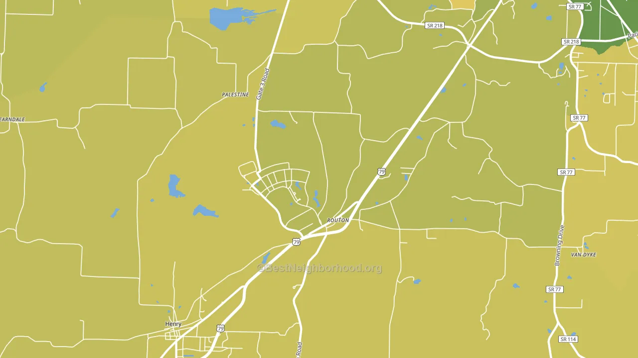 Routon, TN block-group voter-turnout map