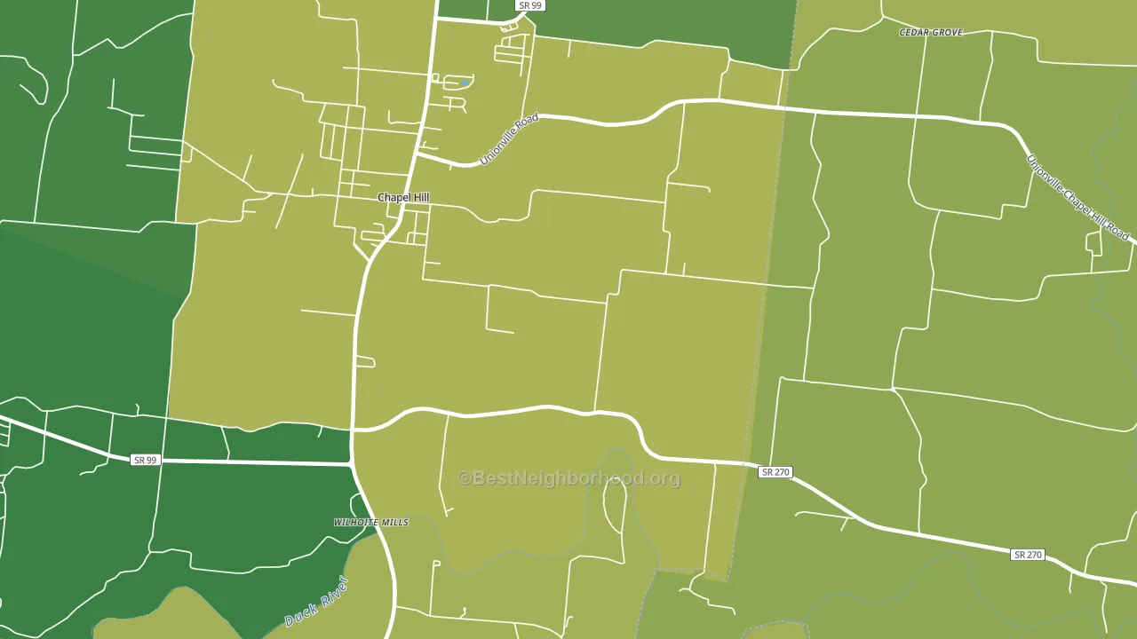 Rover, TN block-group voter-turnout map