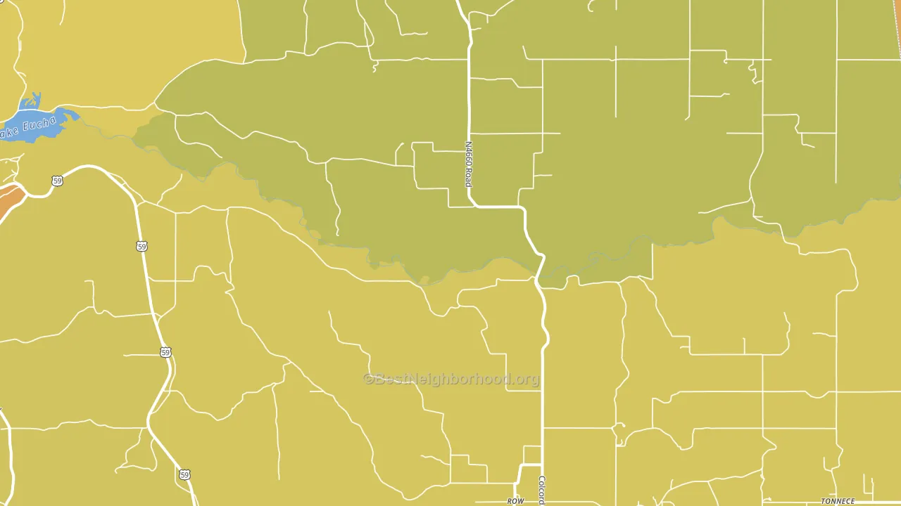Row, OK block-group voter-turnout map