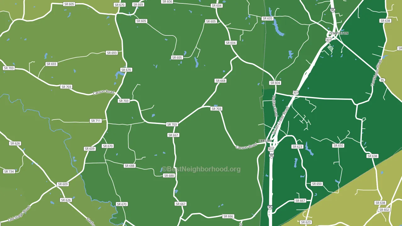 Rowanta, VA block-group voter-turnout map