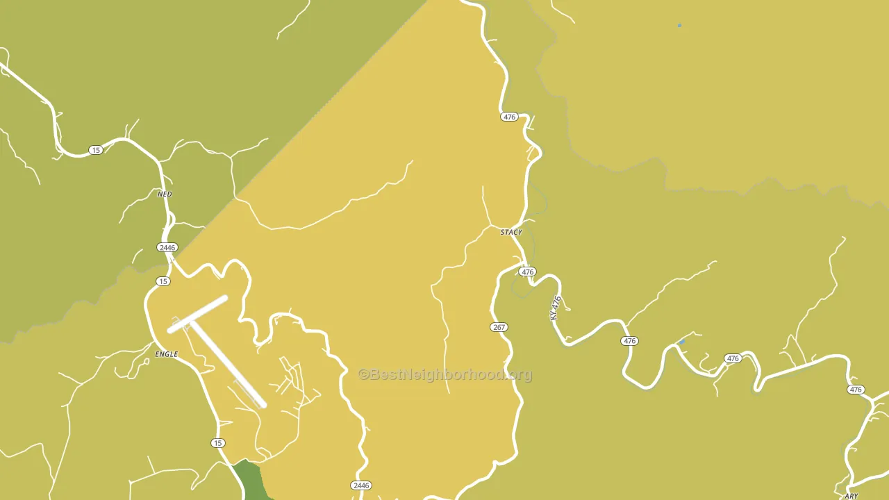 Rowdy, KY block-group voter-turnout map