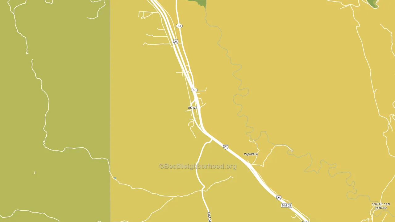 Rowe, NM block-group voter-turnout map
