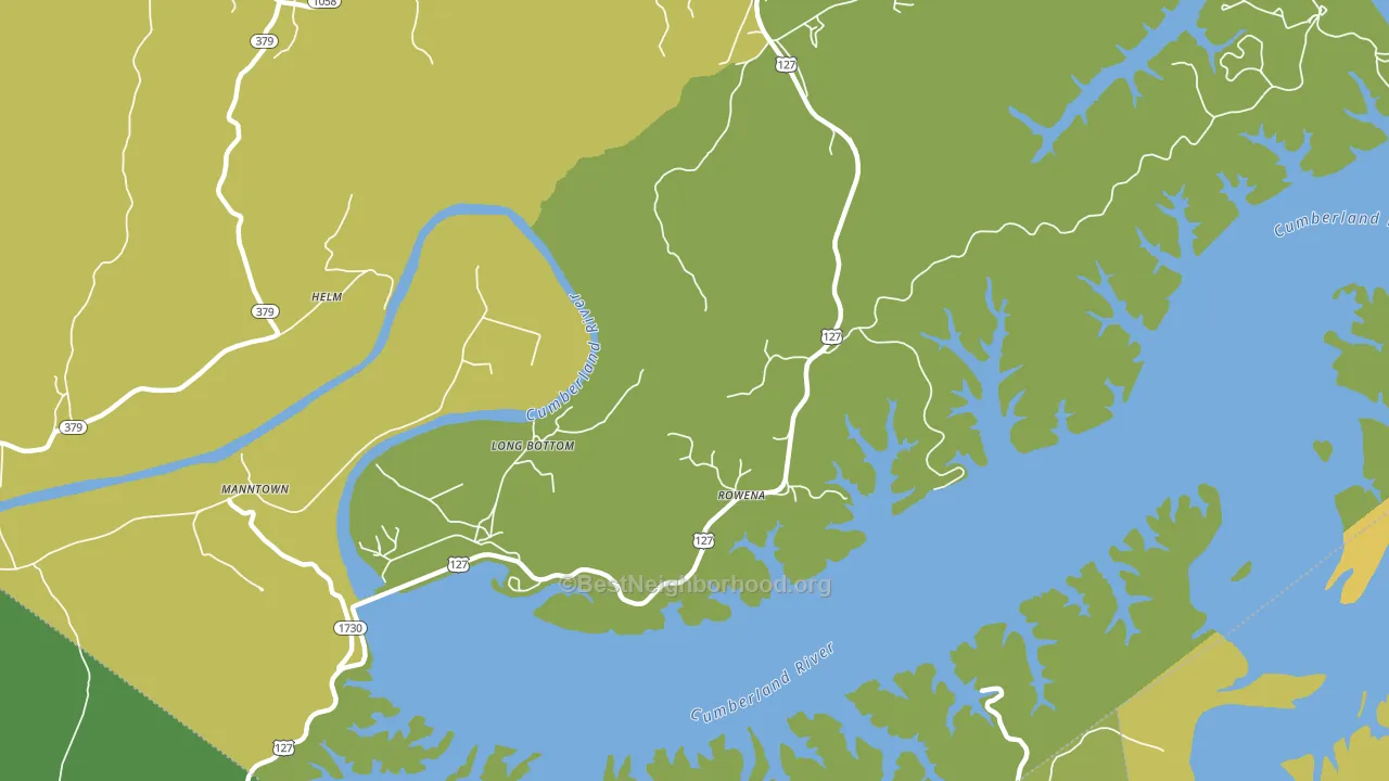 Rowena, KY block-group voter-turnout map