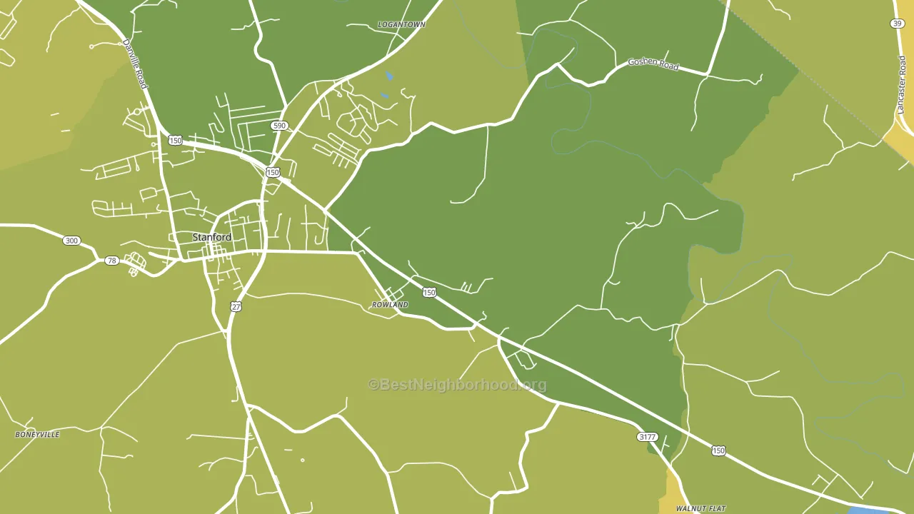 Rowland, KY block-group voter-turnout map