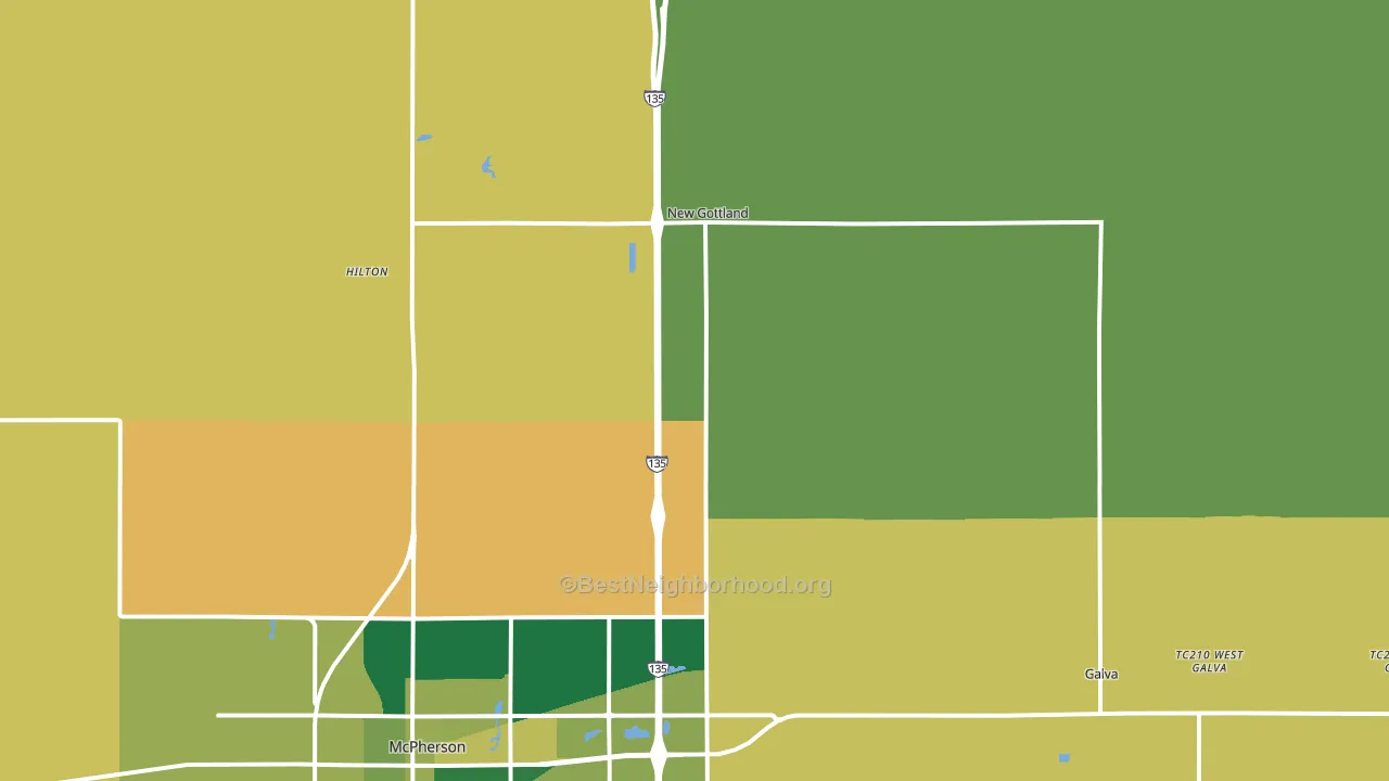 Roxbury, KS block-group voter-turnout map