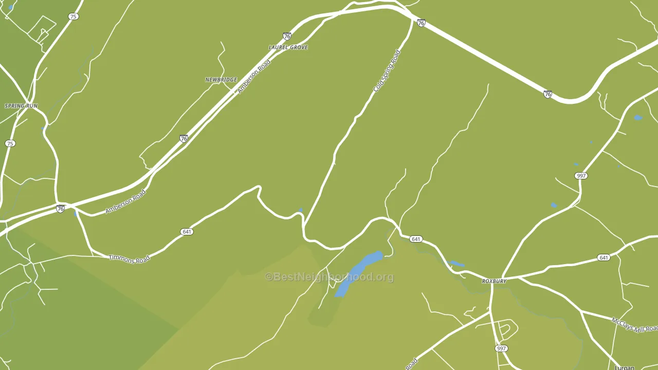 Roxbury, PA block-group voter-turnout map