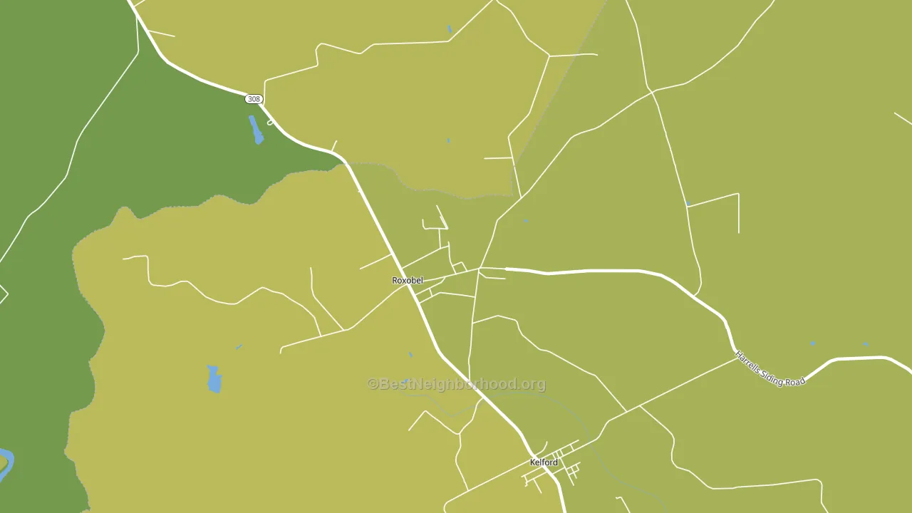 Roxobel, NC block-group voter-turnout map