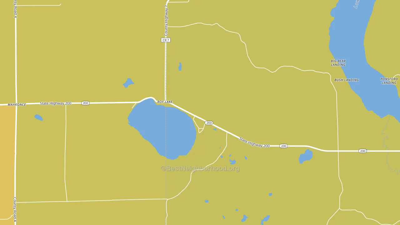 Roy Lake, MN block-group voter-turnout map