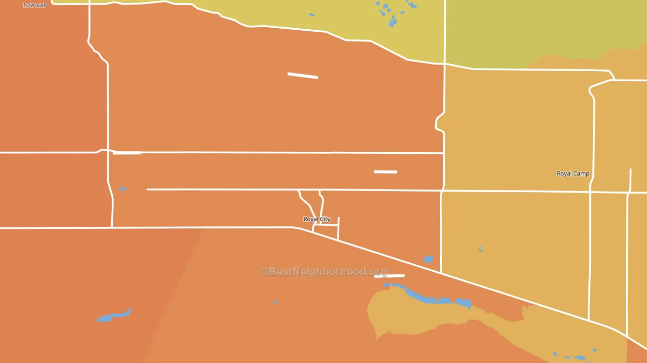 Royal City, WA block-group voter-turnout map
